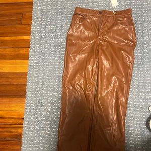 Unworn leather pants with tag